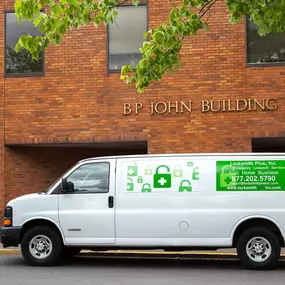 Front entry to BP John Building where our locksmith shop is located.