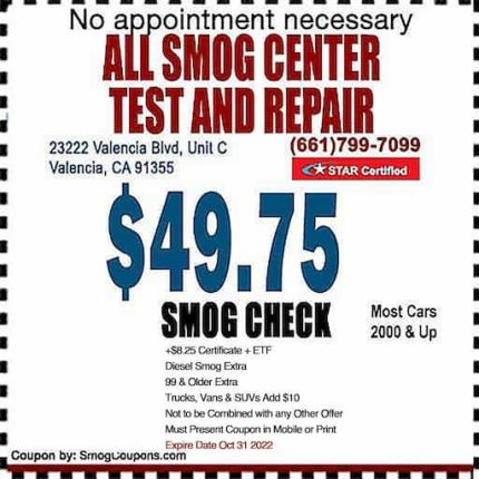 Logo from All Smog Center Test and Repair
