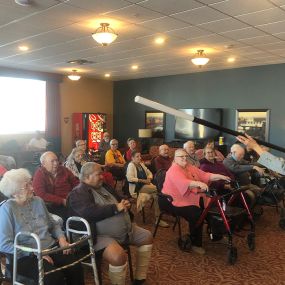 Maple Hill Senior Living, Maplewood, MN Triple threat, with a triple word score. Keeping active & having fun!