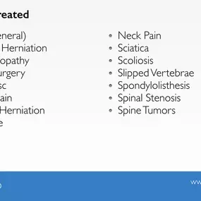 Spine Conditions Treated