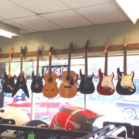We offer a wide variety of guitars.