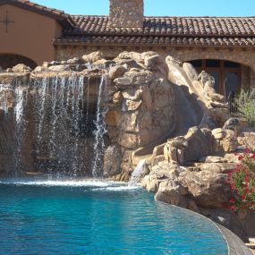 Swimming Pool Waterfalls Construction, Phoenix AZ