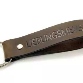 sleutelhanger leer/relatiegeschenk