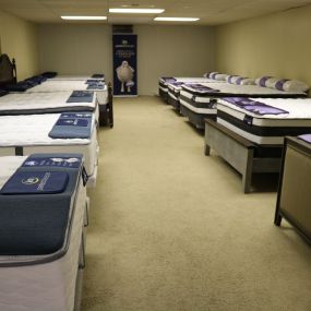 We offer a great selection of name-brand mattresses like Serta & others