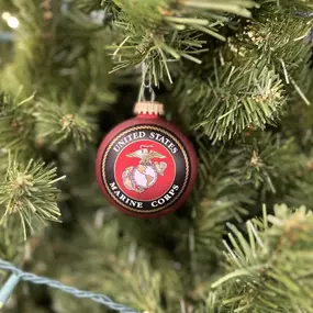 This red Marines ornament is to honor one of our staff, Ben Alcid, and all others who have served our country. Thank you for your services!