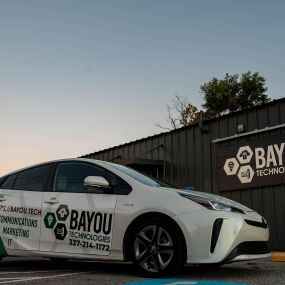 Bayou Technologies Building with Car