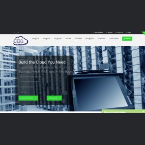 Website design for a cloud hosting services company in Dallas.