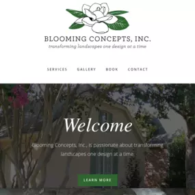 A website design for a botanist company in Dallas.