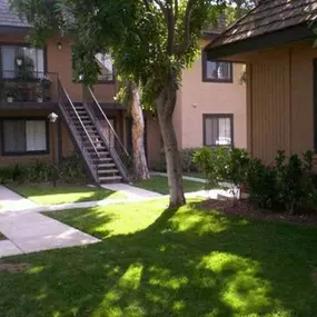 Shaded Walkways and Manicured Landscaping