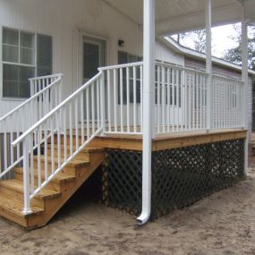 New Deck with Aluminum Railings and Patio Cover