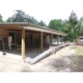 Covered Patio Being Converted to a Sun Room