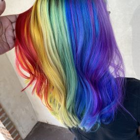 Fashion-Color-Rainbow-Hair-With-Curls-Albuquerque-Abq
