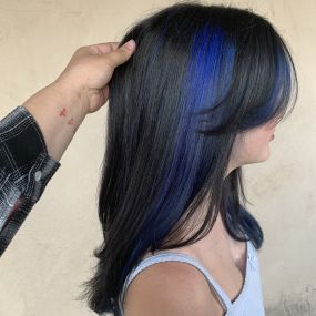 Midnight-Blue-Fashion-Color-With-Luxury-Deep Condition-Shiny-Hair-Albuquerque Abq