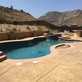 Beautiful pool set within the mountains