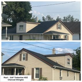 Completed Job in Newton, NJ. This roof was completed in GAF Timberline HDZ Charcoal Shingles.