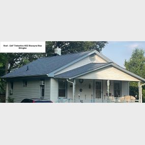 Completed Job in Newton, NJ. GAF Timberline HDZ Biscayne Blue Shingles were applied to this roof giving this cute home a little extra pop of blue!