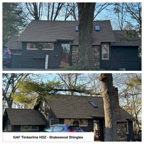 Completed Job in Sparta, NJ. This roof was re-done with GAF Timberline HDZ Shakewood Shingles!