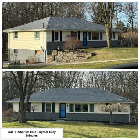 Completed Job in Lafayette, NJ. This Roof was completed in Oyster Gray Shingles!