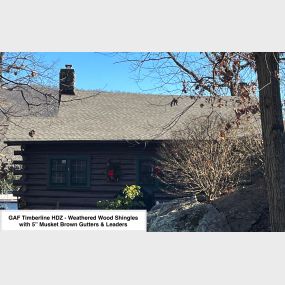 Completed Job in Andover, NJ. This roof was completed with GAF Timberline HDZ - Weathered Wood Shingles. We also applied 5