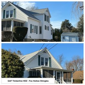 Completed Job in Newton, NJ. GAF Timberline HDZ Fox Hollow Gray Shingles were applied to this home!