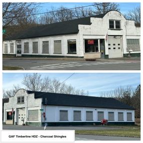 Completed Job in Branchville, NJ. GAF Timberline HDZ Charcoal Shingles were applied to this building, giving it a fresh new look!