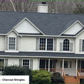 Completed Job in Columbia, NJ. This roof was re-done in GAF Timberline HDZ - Charcoal Shingles. White 5