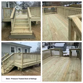 Completed Job in Byram Twp, NJ. This deck and railing system was built with pressure treated wood!