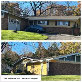 Completed Job in Newton, NJ. This roof was re-done in GAF Timberline HDZ - Barkwood Shingles.