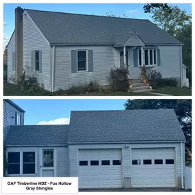 Completed Job in Andover, NJ. This Roof was completed in GAF Timberline HDZ Fox Hollow Gray Shingles!