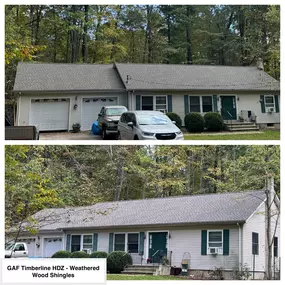 Completed Job in Newton, NJ. GAF Timberline HDZ Weathered Wood Shingles were applied to this home!