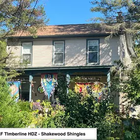 Completed Job in Franklin, NJ. GAF Timberline HDZ Shakewood Shingles and Grey TPO were applied to this home. White 5