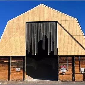 Completed Job in Vernon Twp., NJ. New T1-11 wood siding and primed pine trim boards were applied to give this Salt Shed a little appearance re-vamp!