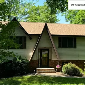 Completed Job in Byram Twp, NJ. This home was re-done in GAF Timberline HDZ - Shakewood Shingles and 5