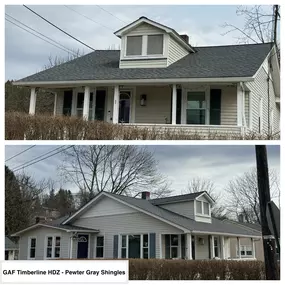 Completed Job in Franklin, NJ. GAF Timberline HDZ - Pewter Gray Shingles were applied to this home!