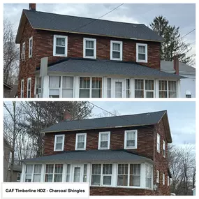 Completed Job in Stillwater Twp, NJ. This roof was replaced with GAF Timberline HDZ Charcoal Shingles!