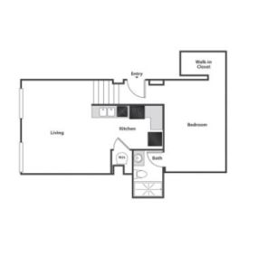 East 8 Studio Apartment Floor Plan