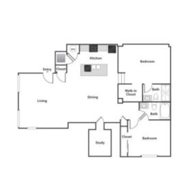 East 8 2 Bedroom Plus Apartment Floor Plan