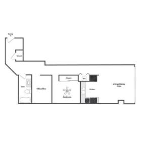 East 8 1 Bedroom Plus Apartment Floor Plan