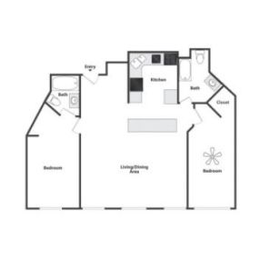 East 8 2 Bedroom Apartment Floor Plan