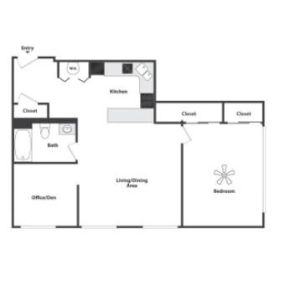 East 8 1 Bedroom Plus Apartment Floor Plan
