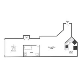 East 8 1 Bedroom Apartment Floor Plan