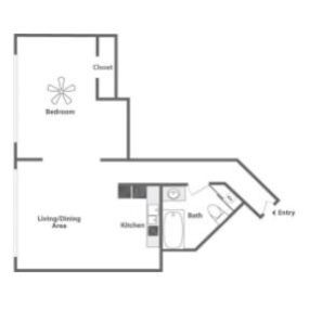 East 8 1 Bedroom Apartment Floor Plan