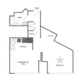 East 8 1 Bedroom Apartment Floor Plan