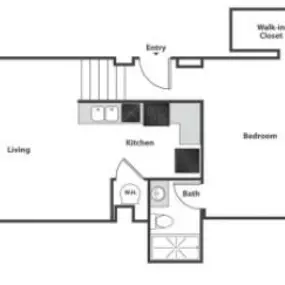 East 8 Studio Apartment Floor Plan