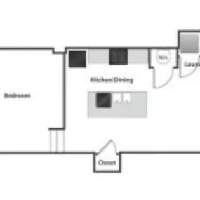 East 8 1 Bedroom Apartment Floor Plan