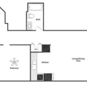 East 8 1 Bedroom Apartment Floor Plan