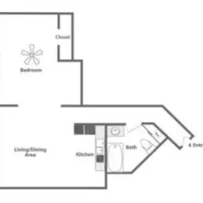 East 8 1 Bedroom Apartment Floor Plan