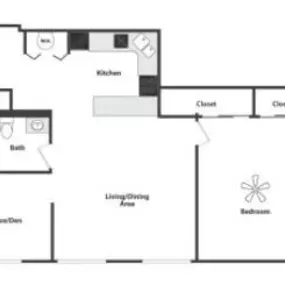 East 8 1 Bedroom Plus Apartment Floor Plan