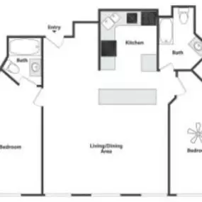 East 8 2 Bedroom Apartment Floor Plan