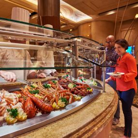 Seafood selection at Epic Buffet at Hollywood Casino Joliet
